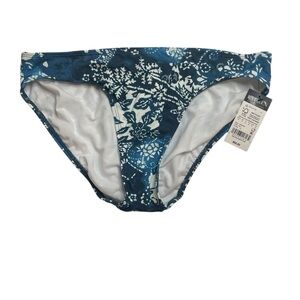 Lauren Ralph Lauren Printed Hipster Bikini Bottoms Blue Floral Size 10 New